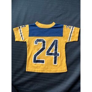 VTG Kids Football Jersey Tee Single Stitch Flocked USA Toddler Shirt